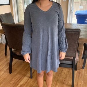 SUNDRY Womens Shirt Dress Long Sleeve Stylish Casual Soft Gray Size US 2